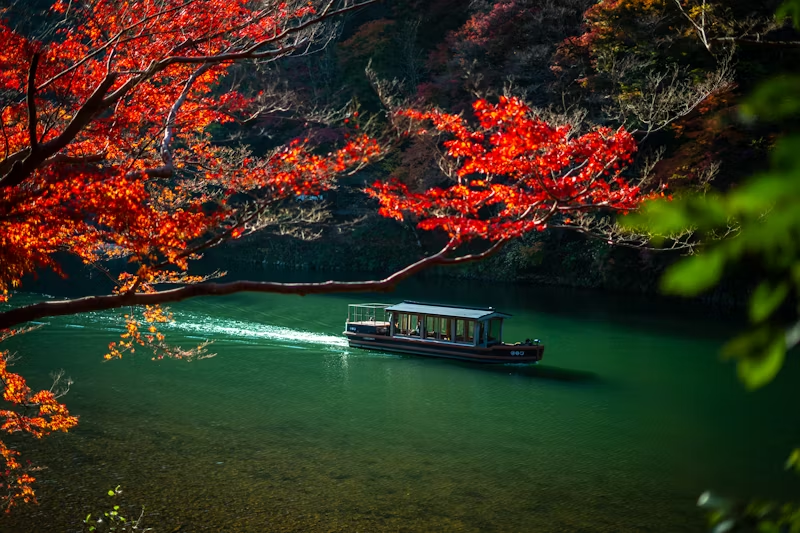 Fall Boating on a river